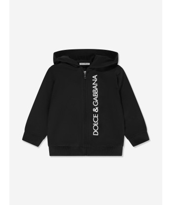 Dolce & Gabbana Baby Boys Logo Zip Up Top in Black shop