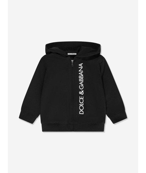 Dolce & Gabbana Baby Boys Logo Zip Up Top in Black shop