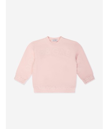 Dolce & Gabbana Baby Girls Logo Sweatshirt in Pink ou a consommer sur place