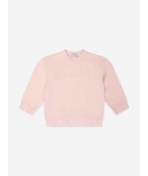 Dolce & Gabbana Baby Girls Logo Sweatshirt in Pink ou a consommer sur place