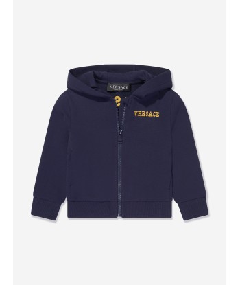 Versace Baby Boys Logo Zip Up Top in Navy 2 - 3 jours ouvrés.