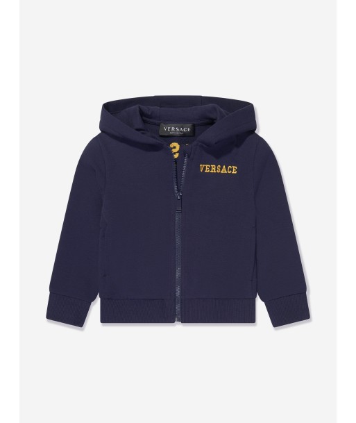 Versace Baby Boys Logo Zip Up Top in Navy 2 - 3 jours ouvrés.