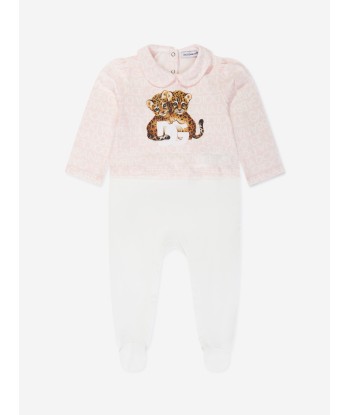 Dolce & Gabbana Baby Girls Leopard Babygrow Gift Set in Pink Comparez et commandez 