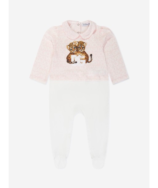 Dolce & Gabbana Baby Girls Leopard Babygrow Gift Set in Pink Comparez et commandez 