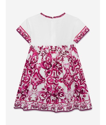 Dolce & Gabbana Baby Girls Majolica Logo Dress in Pink ouvre sa boutique