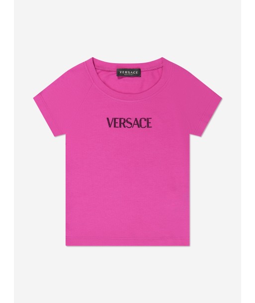 Versace Girls Logo T-Shirt in Pink online