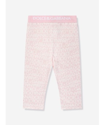 Dolce & Gabbana Baby Girls Logo Leggings in Pink pour bénéficier 