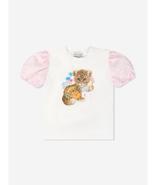 Dolce & Gabbana Baby Girls Leopard Cub T-Shirt in White 2 - 3 jours ouvrés.