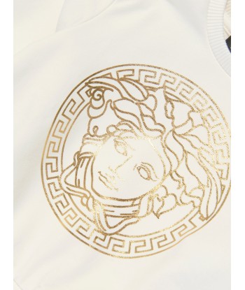 Versace Baby Girls Logo Sweatshirt in White la livraison gratuite