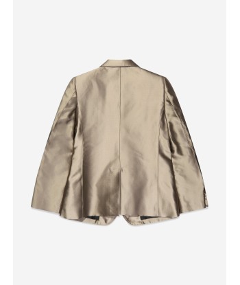 Dolce & Gabbana Boys Silk Blazer in Gold Vous souhaitez 