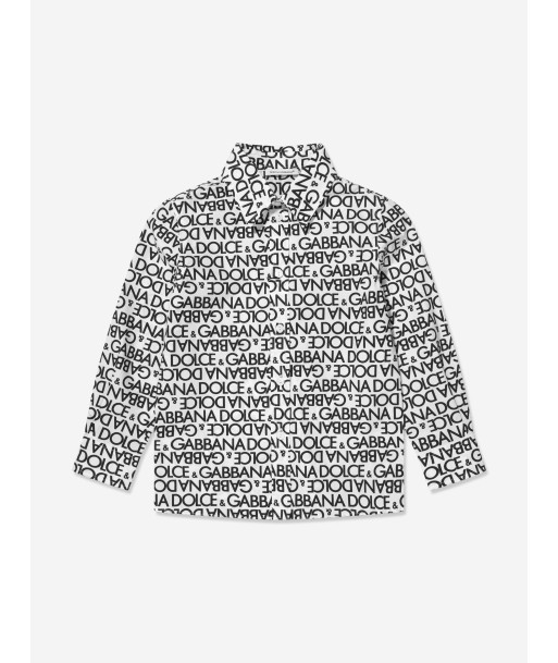 Dolce & Gabbana Boys Logo Shirt in White Economisez 