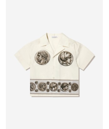 Dolce & Gabbana Boys Short Sleeve Shirt in Ivory outlet