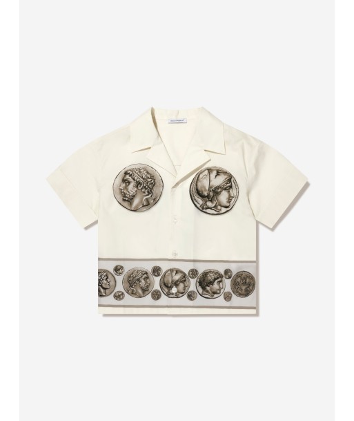 Dolce & Gabbana Boys Short Sleeve Shirt in Ivory outlet