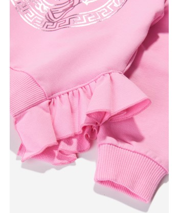 Versace Baby Girls Logo Sweatshirt in Pink basket pas cher