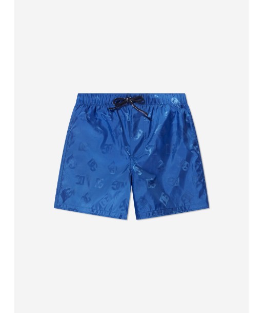 Dolce & Gabbana Boys Logo Swim Shorts in Blue Véritable concentré