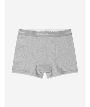 Dolce & Gabbana Boys 2 Pack Boxer Shorts Set in Grey le concept de la Pate a emporter 