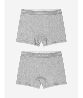 Dolce & Gabbana Boys 2 Pack Boxer Shorts Set in Grey le concept de la Pate a emporter 