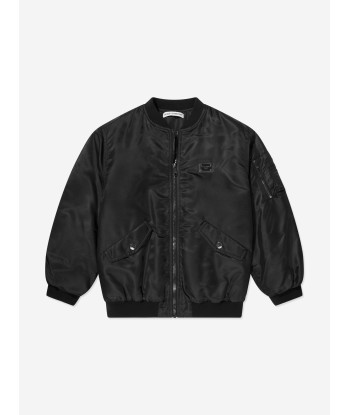 Dolce & Gabbana Boys Bomber Jacket in Black pas cher chine