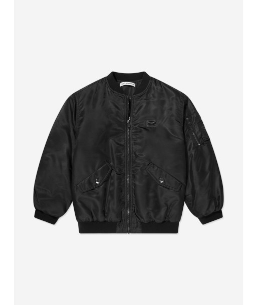 Dolce & Gabbana Boys Bomber Jacket in Black pas cher chine