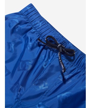 Dolce & Gabbana Boys Logo Swim Shorts in Blue Véritable concentré