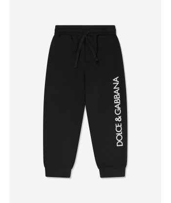 Dolce & Gabbana Boys Logo Joggers in Black les ligaments