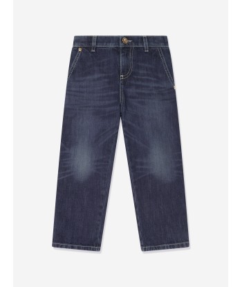 Versace Boys Slim Fit Jeans in Blue votre