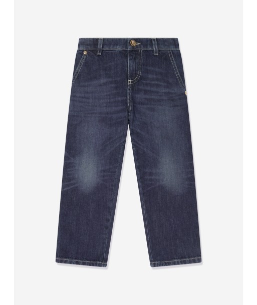 Versace Boys Slim Fit Jeans in Blue votre