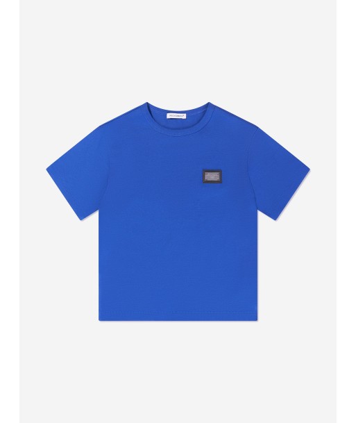 Dolce & Gabbana Boys Logo T-Shirt in Blue l'évolution des habitudes 