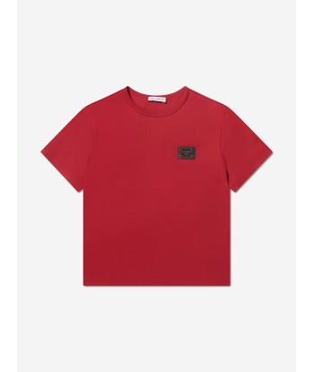 Dolce & Gabbana Boys Logo T-Shirt in Red prix pour 