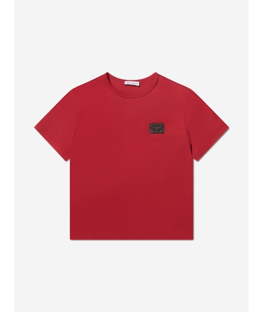 Dolce & Gabbana Boys Logo T-Shirt in Red prix pour 