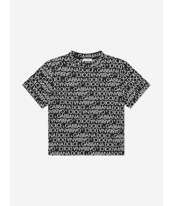 Dolce & Gabbana Boys Logo T-Shirt in Black ouvre sa boutique