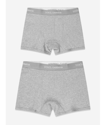 Dolce & Gabbana Boys 2 Pack Boxer Shorts Set in Grey le concept de la Pate a emporter 