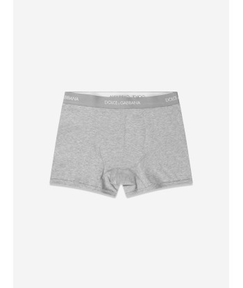 Dolce & Gabbana Boys 2 Pack Boxer Shorts Set in Grey le concept de la Pate a emporter 