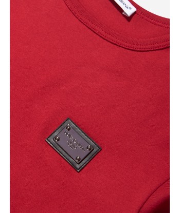 Dolce & Gabbana Boys Logo T-Shirt in Red prix pour 