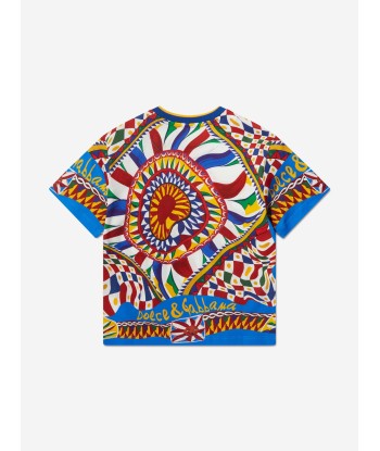 Dolce & Gabbana Boys Carretto Print T-Shirt in Multicolour Découvrez la collection