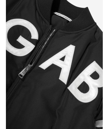 Dolce & Gabbana Boys Logo Bomber Jacket in Black shop