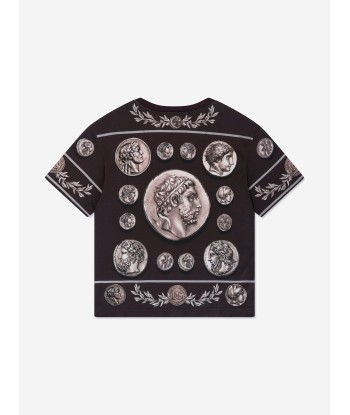 Dolce & Gabbana Boys Coin Print T-Shirt in Brown de France