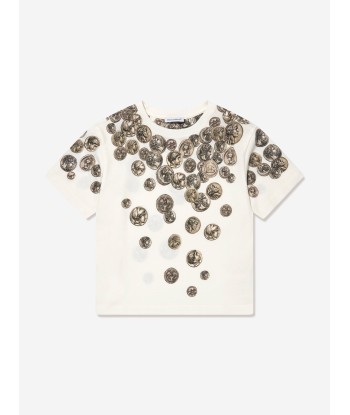 Dolce & Gabbana Boys Coin Print T-Shirt in White Le MVP de beaucoup