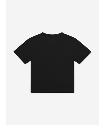 Dolce & Gabbana Boys Logo Print T-Shirt in Black Faites des économies