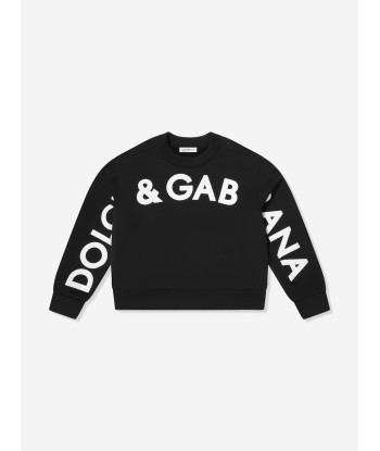 Dolce & Gabbana Boys Logo Sweatshirt in Black Venez découvrir notre 