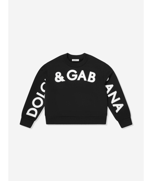 Dolce & Gabbana Boys Logo Sweatshirt in Black Venez découvrir notre 