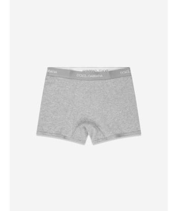 Dolce & Gabbana Boys 2 Pack Boxer Shorts Set in Grey le concept de la Pate a emporter 