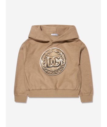 Dolce & Gabbana Boys Logo Hoodie in Beige des créatures d'habitude