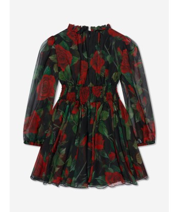 Dolce & Gabbana Girls Tulle Rose Dress in Black s'inspire de l'anatomie humaine