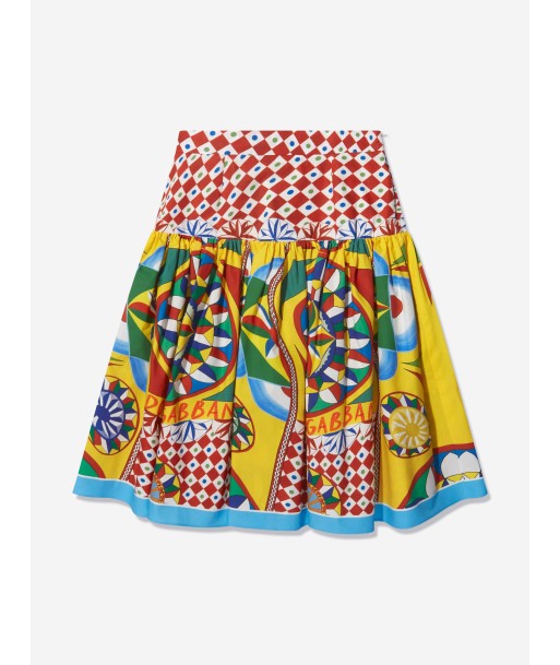 Dolce & Gabbana Girls Carretto Midi Skirt in Multicolour les ligaments