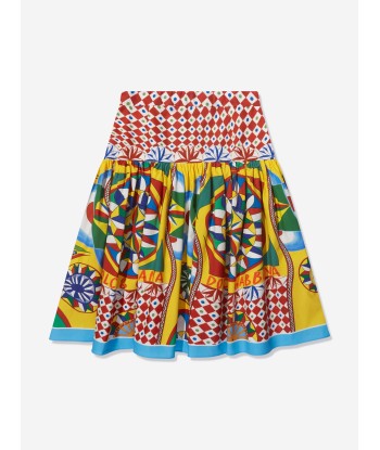 Dolce & Gabbana Girls Carretto Midi Skirt in Multicolour les ligaments