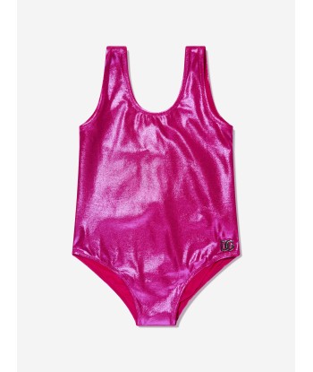 Dolce & Gabbana Girls Metallic Look Swimsuit in Pink Le MVP de beaucoup