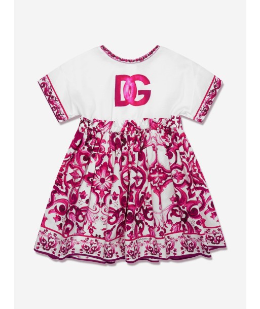 Dolce & Gabbana Girls DG Majolica Dress in Pink de technologie