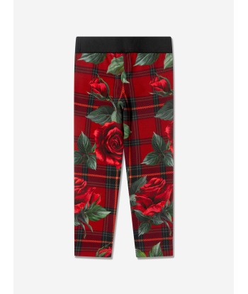 Dolce & Gabbana Girls Tartan Rose Leggings in Red votre restaurant rapide dans 