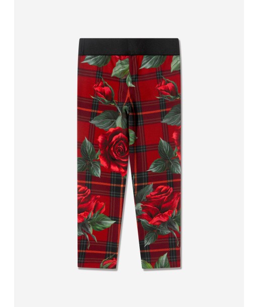 Dolce & Gabbana Girls Tartan Rose Leggings in Red votre restaurant rapide dans 